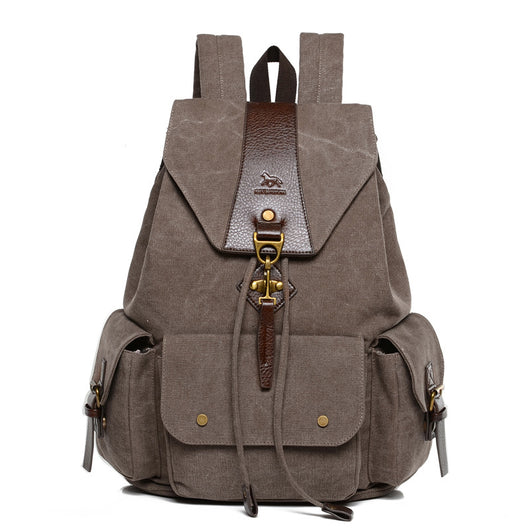 Mochila de Viaje Grande Estilo Retro en Lona para Hombre