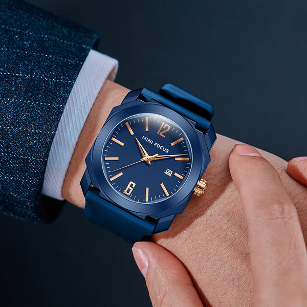 Reloj Deportivo Hombre con Banda de Silicona Resistente al Agua