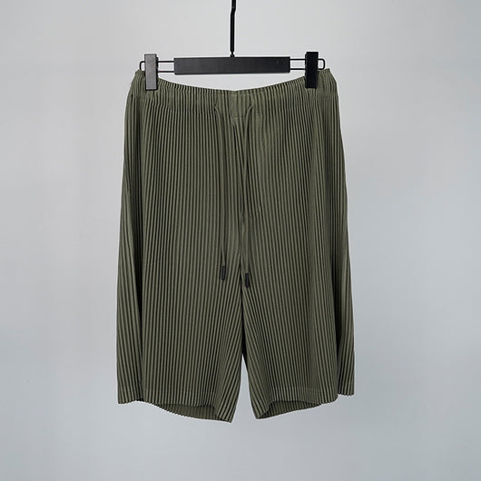 Pantalones Cortos Hombre Plisados Talla Grande Comodidad Casual - Image 14