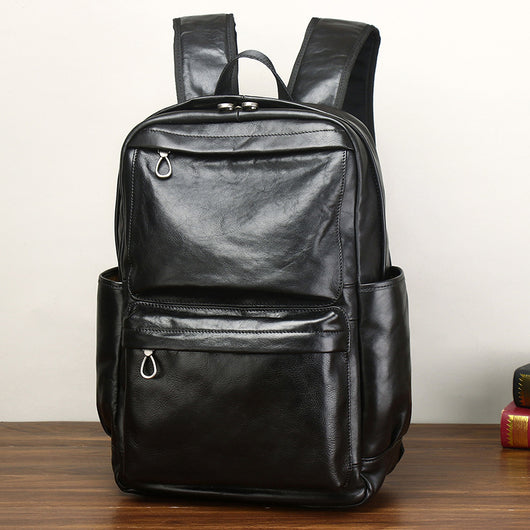 Mochila de Cuero para Negocios - Gran Capacidad, Cómoda y Versátil
