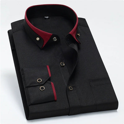 Camisa Slim Fit Business Formal con Entretela Estampada - Image 7