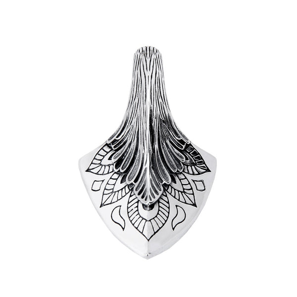 Dije Hacha Plata Esterlina con Cadena Quilla Vintage - Image 2