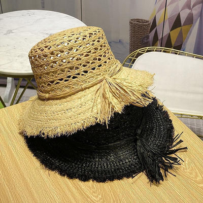Sombrero de Paja Calado para Mujer - Gorro Playero Transpirable - Image 2