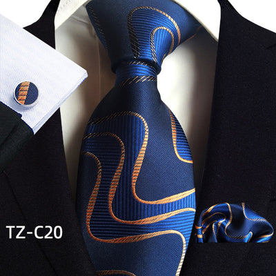 Traje de Tres Piezas Elegante para Hombre con Corbata, Pañuelo y Puños - Image 21