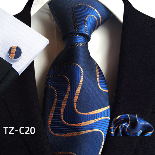 Traje de Tres Piezas Elegante para Hombre con Corbata, Pañuelo y Puños - Image 21