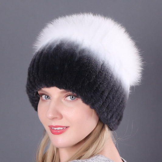 Gorro de Invierno de Piel de Conejo Rex - Abrigo Máximo