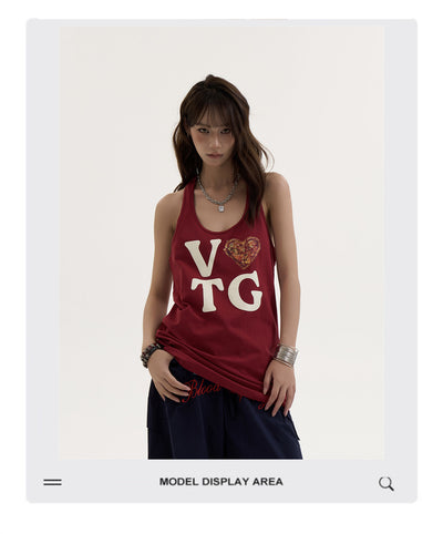 Chaleco Estampado Vino sin Mangas para Mujer - Image 11