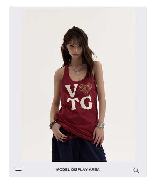 Chaleco Estampado Vino sin Mangas para Mujer - Image 11