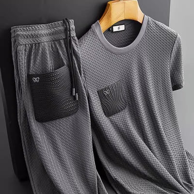Camisa Slim Fit Cuadros Pied de Gallo Manga Corta Antiarrugas para Hombre - Image 2