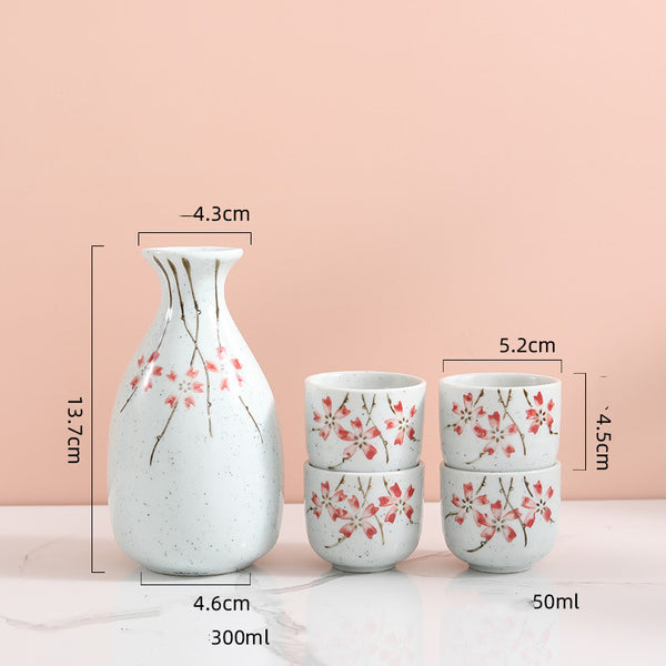 Yanagizakura Ceramic Sake, White Wine, and Spirits Cup Set