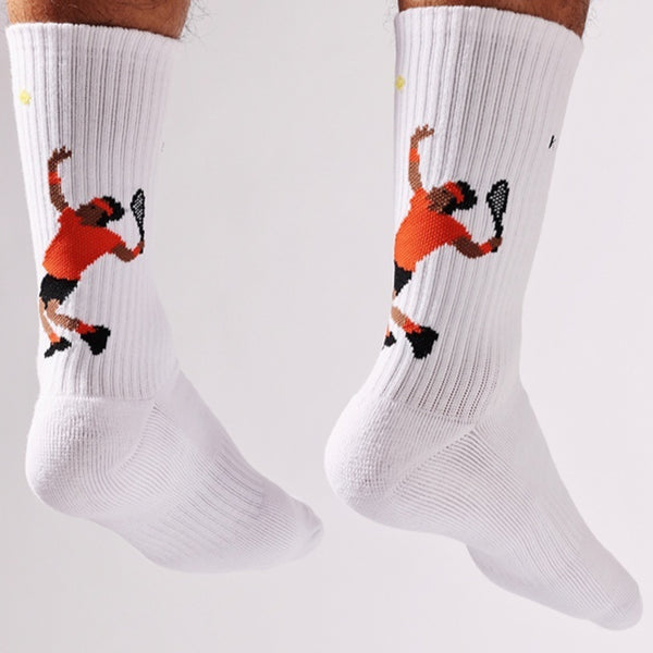 Calcetines Deportivos para Parejas con Patrón Serve