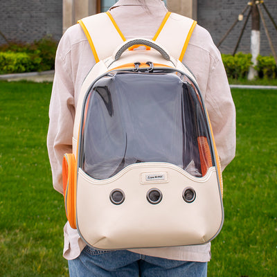 Mochila Transparente Portátil para Mascotas - Bolsa de Viaje Respirable con Diseño Moderno - Image 10