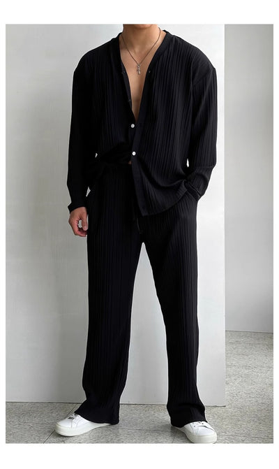 Traje Casual de Dos Piezas con Camisa de Manga Larga - Image 15