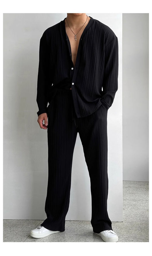Traje Casual de Dos Piezas con Camisa de Manga Larga - Image 15