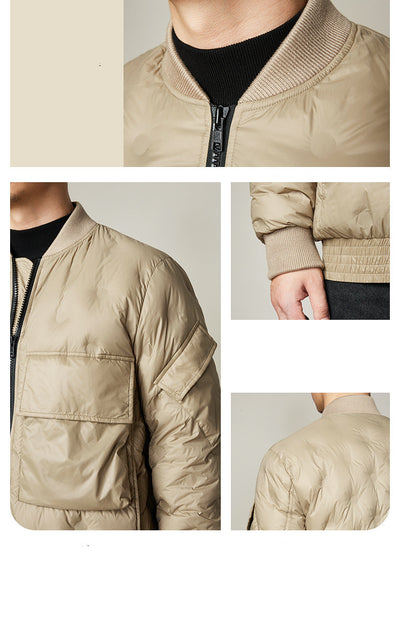 Chaqueta de Plumón Gris para Hombre - Abrigo Deportivo Térmico Invierno - Image 8