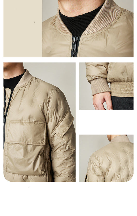 Chaqueta de Plumón Gris para Hombre - Abrigo Deportivo Térmico Invierno - Image 8