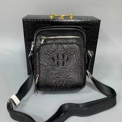 Bolsa Crossbody de Cuero de Cocodrilo para Hombre - Diseño Versátil - Image 5