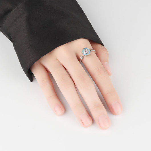 Anillo Giratorio de Plata Esterlina S925 Diseño Europeo