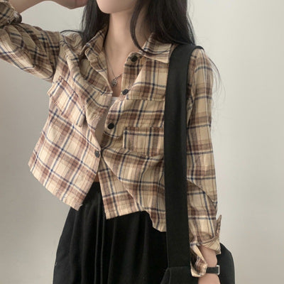Camisa Cuadrille Oversized de Manga Corta - Image 3
