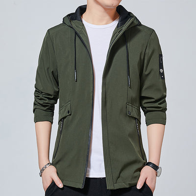 Chaqueta Casual Slim Fit con Capucha Elástica para Hombre - Image 8