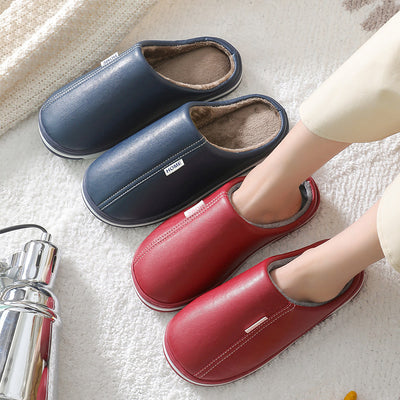 Pantuflas de Cuero PU para Pareja - Cómodas y Elegantes para Casa - Image 10