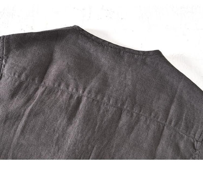 Camisa de Lino Manga Corta para Hombre - Image 11