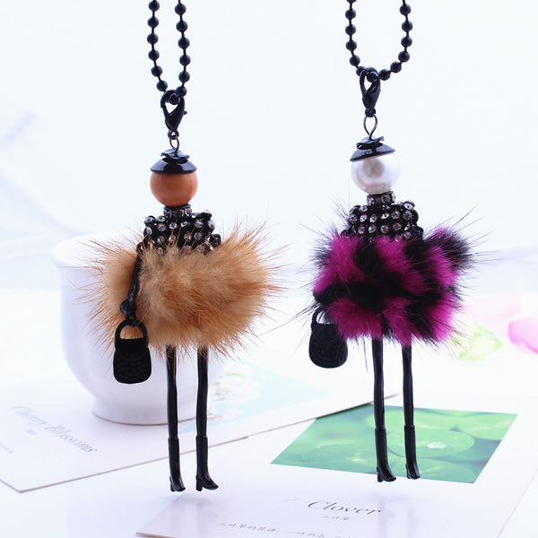 Collar Étnico Artesanal con Cabello de Visón Natural - Diseño Europeo y Americano
