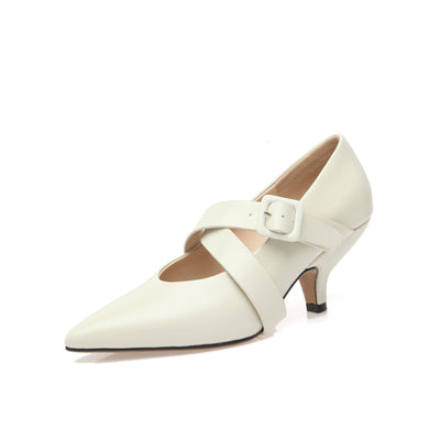 Zapatos de Tacón Alto Punta Fina con Hebilla Ajustable para Mujer - Image 6