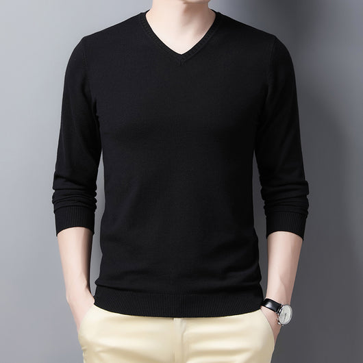 Suéter de Lana Merino con Cuello en V para Primavera - Image 10