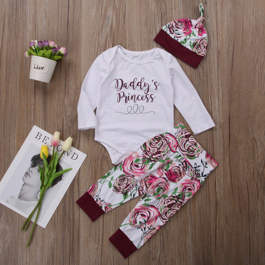 Conjunto de 3 Piezas de Algodón Estampado con Letras para Niños Pequeños