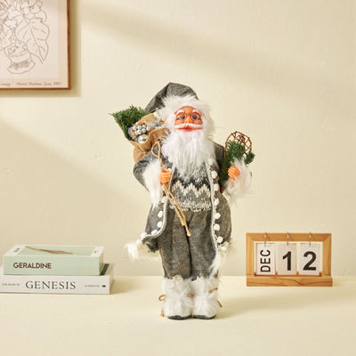 Adornos Navideños Nórdicos Reno Rudolf con Rayas Plateadas - Image 7