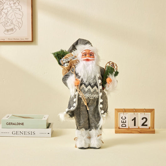 Adornos Navideños Nórdicos Reno Rudolf con Rayas Plateadas - Image 7