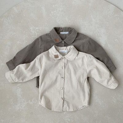 Camisa Estilo Western con Detalle de Oso en Solapa