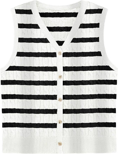 Chaleco Tejido Retorcido para Mujer - Estilo Europeo y Americano - Image 35