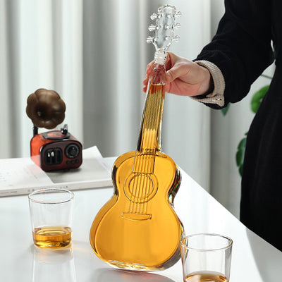Set Decantador Guitarra en Vidrio Borosilicato Premium
