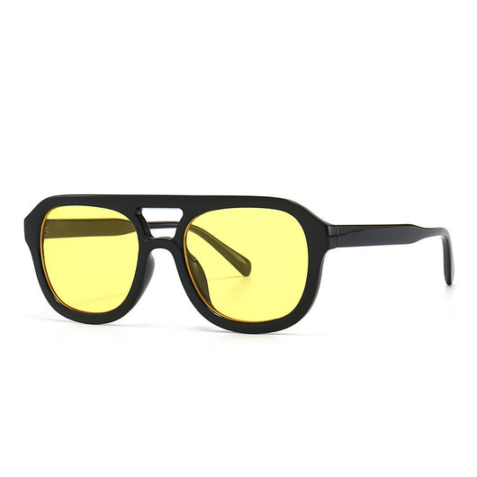 Gafas de Sol Retro Cuadradas con Marco Plano para Street Style - Image 6