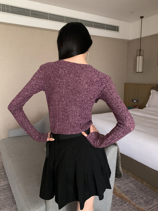 Blusa de Manga Larga con Encaje Romántico