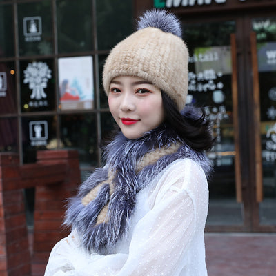 Conjunto de Gorro y Bufanda de Visón para Mujer - Abrigo Premium - Image 12