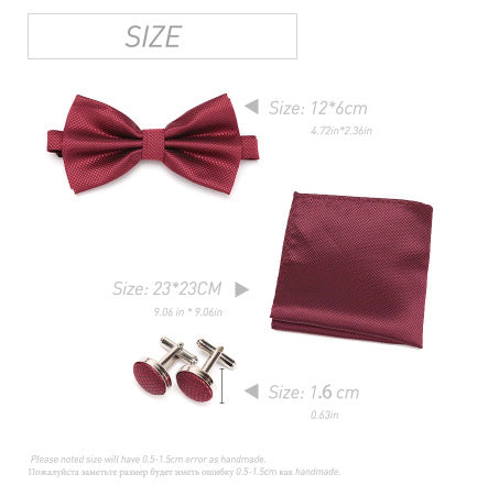 Conjunto Elegante de Corbatín y Pañuelo Cuadrado Estilo Británico a Cuadros para Caballero - Image 5