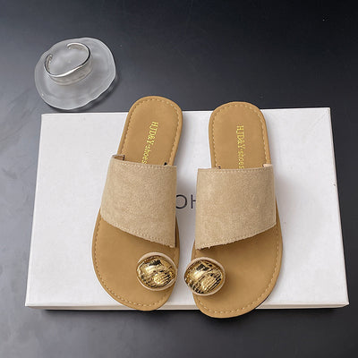 Sandalias Planas Tipo Francés con Punta Abierta para Mujer - Image 8