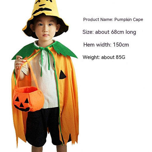 Orange pumpkin hat with a smiling jack-o'-lantern face, featuring a conical shape and small stem detail. - Image 3