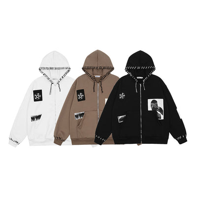 Sudadera Estampada Diablo con Capucha Cosida a Mano - Image 9