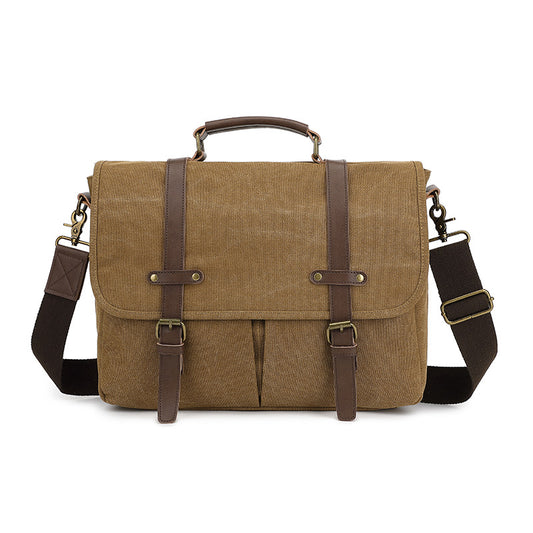Bolsa de Lona Retro para Hombre - Bandolera de Estilo Vintage - Image 2