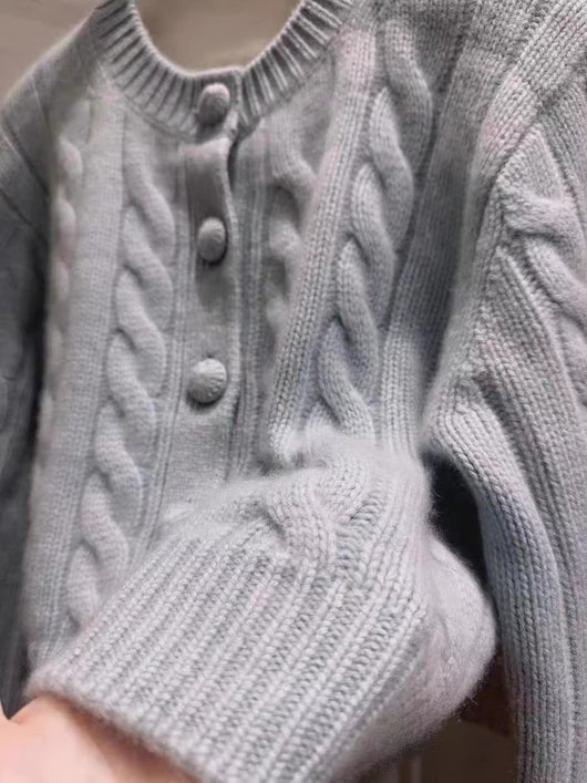 Cardigan de Lana Suave y Cómodo para Mujer - Cuello Redondo - Image 13