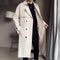 Abrigo Trench Coat Doble Botonadura Beige para Hombre
