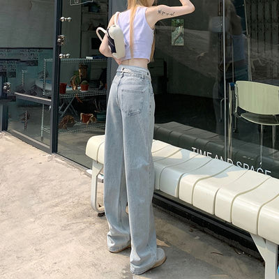 Jeans Rectos Sueltos con Efecto Adelgazante para Mujer - Image 4