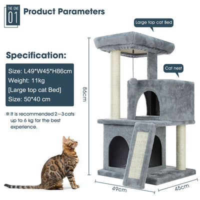 Torre de Lujo para Gatos con Doble Condominio y Percha Espaciosa - Image 24