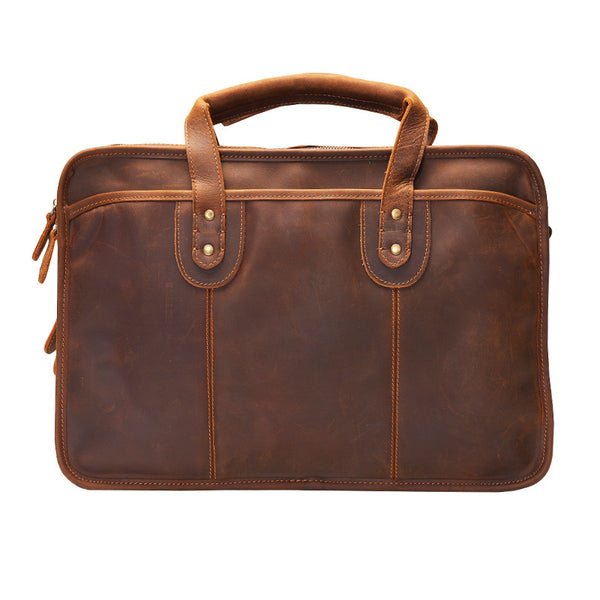 Maletín Ejecutivo de Cuero Crazy Horse Vintage - Gran Capacidad para Hombre - Image 5