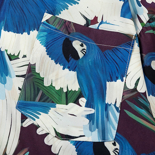 Camisa Estampada Loro Vintage para Hombre - Image 3