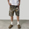 Pantalones Cargo Cortos Camuflaje Ramas Lavado - Multibolsillos